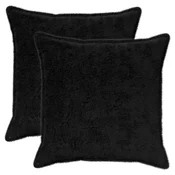 vidaXL Prevleka za blazino 2 kos HOUTEN Črna 55 x 55 cm
