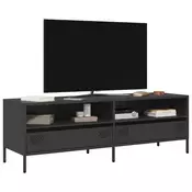 TV ormarić crni 135x39x43,5 cm hladno valjani čelik