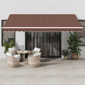 Tenda na automatsko uvlacenje s LED smeda 450 x 300 cm