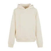 Terry cream hoodie for girls