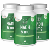 Essentials NADH 5 mg, visok odmerek - vegansko, 360 kapsul