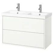 HAVBÄCK/ORRSJÖN Umival om+predali/umivalnik/armatur, bela, 102x49x69 cm