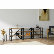 HANAH HOME Polica Prof Walnut Black
