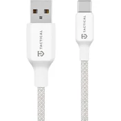 Tactical Stitch Thread pleten USB-A v USB-C kabel bele barve dolžine 30cm