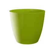 Prevleka za cvetlični lonec ELLA plastična zelena sijajna d18x16cm