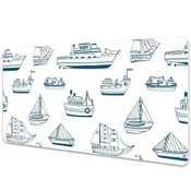Decormat Podloga za pisalno mizo Blue ships 90x45 cm