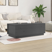 Stolic za kavu sivi 100 x 50 x 35 cm od masivne borovine