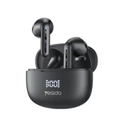 Bluetooth slušalke Yesido TWS19 BT 5.3 z ENC, LED prikazovalnikom - črne