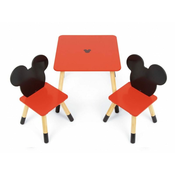 Arditex Otroška lesena miza + 2 stola Mickey Mouse Iconic, WD16731