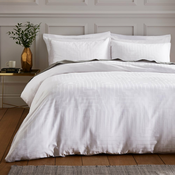 Bijela posteljina za bracni krevet od pamucnog satena 200x200 cm - Bianca