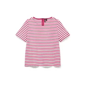 VERO MODA Majica VMABBY fuksija/bela