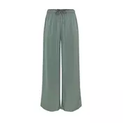Deha SATIN PALAZZO PANTS, hlače ž., zelena D42445