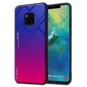 Cadorabo CADORABO Ohišje, združljiv s Huawei v vijolični - rdeči - dvobarvni zaščitni pokrov iz silikona TPU in hrbta iz kaljenega stekla, (20570213)