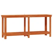 Vidaxl Delovna miza Voskan Rjava 180 x 50 x 80 cm Masivna borovina
