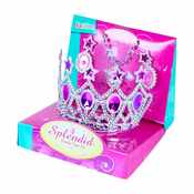 Princesina krona z uhani in ogrlico roza barve