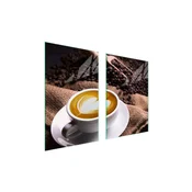 shumee STEKLENI ZAŠČITNI KROŽNIK ZA KUHINJO 65x52 COFFEE