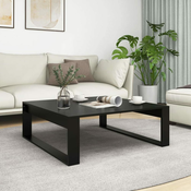 Stolic za kavu crni 100 x 100 x 35 cm od konstruiranog drva