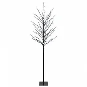 Vidaxl LED božično drevo v obliki krogle Črna 180 cm Jeklo 220 LED