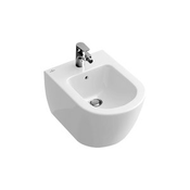 VILLEROY  BOCH viseči bide z luknjo in prelivom 370x565 mm SUBWAY 2.0 5400 00 01 White Alpine