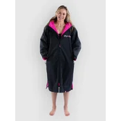 Dryrobe Advance Long Sleeve Surf Poncho black pink
