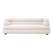 Casa Padrino luxury sofa white/black 220 x 92 x H. 68 cm - Living room sofa - Hotel sofa - Living room furniture - Hotel furniture - Luxury furniture - Luxury furnishings