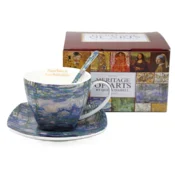 Porcelanasta skodelica Van Gogh z žličko in krožnikom 250 ml kot darilo