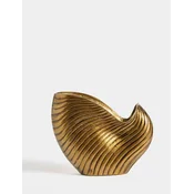 Aberto Design Dekorativna figura Školjka, 9x23x28cm, Zlatne boje