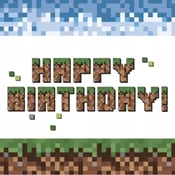 Pixel Block: rojstnodnevni set serviet – 33 x 33 cm, 20 kos