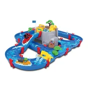 Vodna steza AquaPlay Mountain Lake z jamo, toboganom, pregrado in 3 figuricami od 3 leta