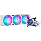 ASUS ROG Strix LC III 360 ARGB LCD White Edition vodno hlajenje za procesor, trije 120mm ROG ARGB ventilatorji, Aura Sync, belo - 90RC00W2-M0UAY0