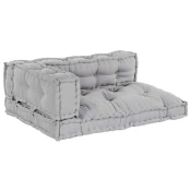 Jastucic za paletni kauc 3 pcs Siva 120 x 80 x 38 cm Tkanina