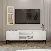 Hanah Home Set TV ormaric i zidna polica Bien, bijela