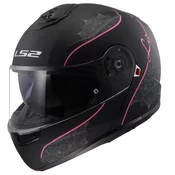 Kaciga na preklop LS2 FF908 Strobe II Lux crno-roza
