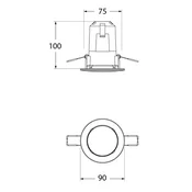 Fumagalli LED svetilka Teresa 90, GU10, CCT, 3,5W, črna - Kopalnica - Sodobni - Plastika