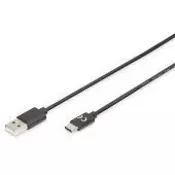 Assmann - USB2.0 to USB-C Cable, up to 5Gbit/s, 1.8m