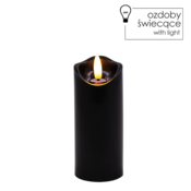 CHOMIK LED SVEČA ČRNA 5 X 12,5 CM *9339