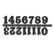 INF Številčna ploščica za uro – 2cm set rimskih številk Naredi sam Black, (5000291811)