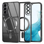 Ovitek Techsuit Luxury Crystal MagSafe za Samsung Galaxy S22 - črn