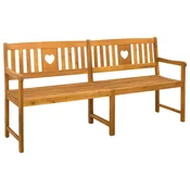 Vidaxl Zunanja klop Naravna 180 x 55,5 x 90 cm Masiven les akacije