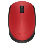 MIŠ USB 3TIPKE OPTIČKI BEŽIČNI M171 LOGITECH RDEČA/ČRNA BLISTER