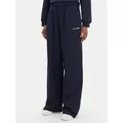 Tommy Hilfiger Spodnji del trenirke Script WW0WW48784 Mornarsko modra Relaxed Fit
