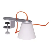 Siva namizna svetilka s steklenim senčilom (višina 23 cm) Lure – Hübsch