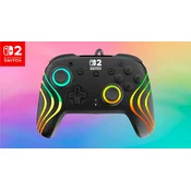 Turtle Beach Afterglow Wave žični igralni plošček v črni barvi za Nintendo Switch 2