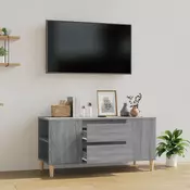 Vidaxl vidaXL TV omarica, siva, hrast sonoma, 102 x 44,5 x 50 cm
