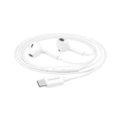 OEM Mayaxess, Žične USB-C slušalke za iPhone 16 z vgrajenim mikrofonom, Bela, (5000299367)