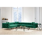 Atelier del Sofa Como Left Ugaona garnitura, Zelena