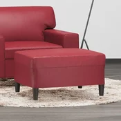 shumee vidaXL Tabure za noge vinsko rdeč 70x55x41 cm umetno usnje