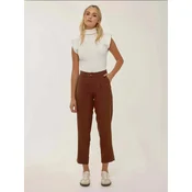 Hiccup Hlače z naborki rjasto rjava