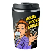 shumee Vrhunska termo skodelica s potiskom, močna, sladka, vroča, 350 ml, 0,35 l KT_036
