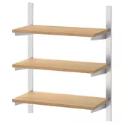 KUNGSFORS Šina za kacenje s policama, nerdajuci celik/bambus, 60 cm